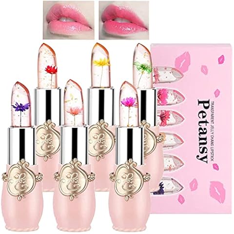 Petansy 6 Pack Colour Changing Flower Lipstick Set Cover