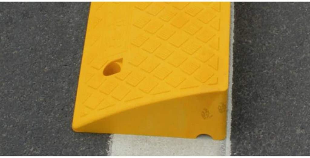 Rampas de servicio, trampolín portátil para maletero, rampas móviles, salida para silla de ruedas para discapacitados, alfombrilla de plástico ligera amarilla, tamaño: 50*27*6,5 CM, rampas para perros