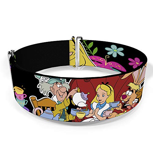 Buckle-Down Disney Belt, Cinch Belt Alices Encounters In Wonderland, 3.0 Inch Wide, Adjustable2