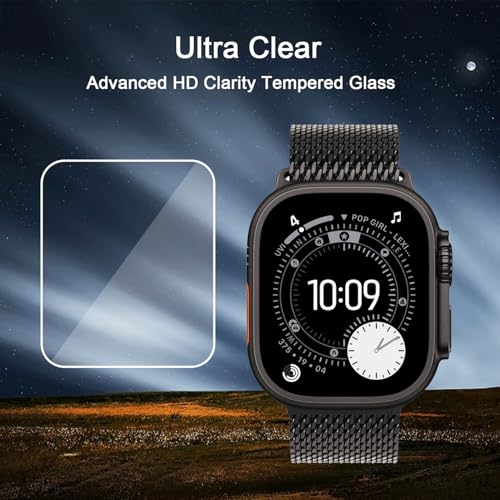 Image of Ailun for Apple Watch Ultra 3 /Ultra 2 /Ultra Screen Protector [49mm], Tempered Glass Film, Anti-Scratch, High Definition, Touch Sensitive[3 Pack][Clear]