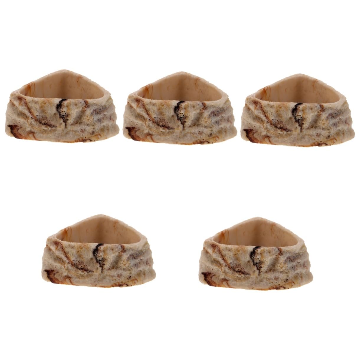 POPETPOP 5 Uds Tazón De Reptil Plato De Alimentación De Reptil Plato De Gusano De Reptil Plato De Reptil Plato De Agua De Tortuga Plato De Alimentación para Mascotas Plato De Comida De