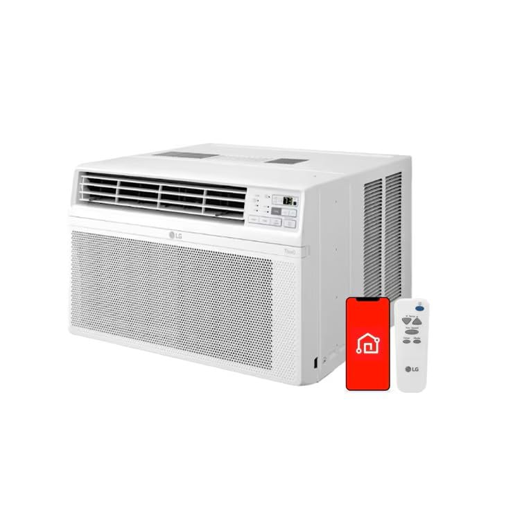 LG 12,000 BTU Smart Wi-Fi Enabled Window Air Conditioner LW1223ERSM (Renewed)