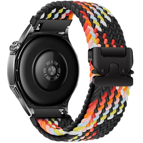 Image of XMUXI 22mm Watch Band Compatible with Huawei Watch GT6 GT5 /GT 4 46mm Nylon Strap Huawei Watch 4 Band for GTR 4 Venu 2 /3,Vivoactive 4 Braided Watch Belt Parachute Metal Clasp(No Watch)