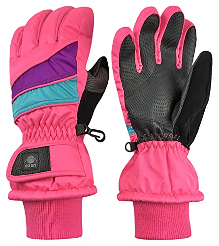 Image of N'Ice Caps Kids Waterproof Winter Thinsulate Warm Gloves | Boys and Girls Snow Ski Gloves with Durable Grippers on Palms, Fingers and Thumbs, 3M Insulation Ideal for Cold Weather