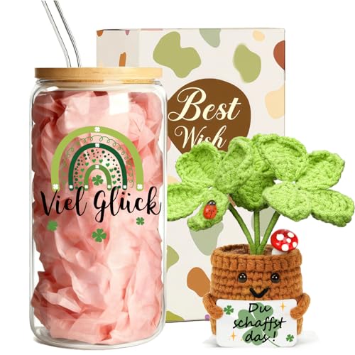 Pequeño amuleto de la suerte, regalo de amuleto de la suerte para operación/nuevo trabajo, crea el regalo con trébol de cuatro hojas/vasos, buena suerte, regalos de buena mejora Pequeño amuleto de la suerte, regalo de amuleto de la suerte para operación/nuevo trabajo, crea el regalo con trébol de cuatro hojas/vasos, buena suerte, regalos de buena mejora