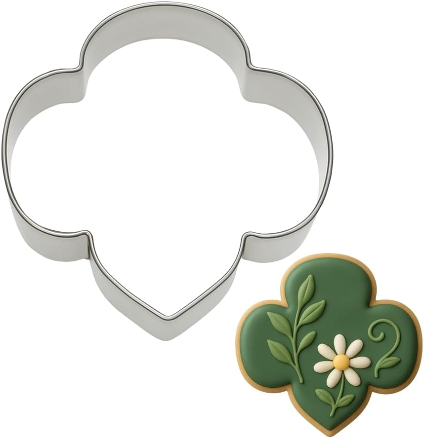 Trefoil Cookie Cutter – Made in the USA 3.5 Inch Baking Shape for Cookies, Crafts, and More (Tin Plate Steel)