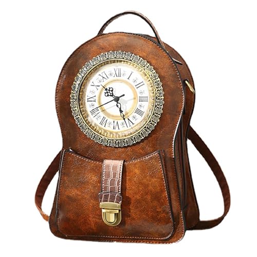 Women'S Real Working Clock Handbag, Time Function Collection Shoulder Crossbody (A)