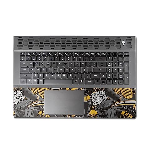 Image of MightySkins Skin Compatible with Alienware M18 R1 (2023) Full Wrap Kit - Yellow Hip Hop | Protective, Durable, and Unique Vinyl Decal wrap Cover | Easy to Apply & Change Styles | Made in The USA