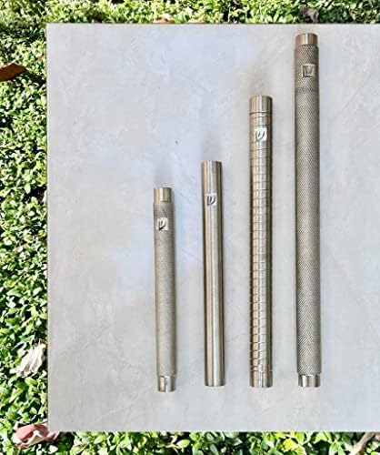 A&S Brass Mezuzah Case With Scroll For Door Weatherproof Metal Mezuza Cover Home Blessing and Protection Housewarming Gift (Nickel/Solid, 5 Inches)