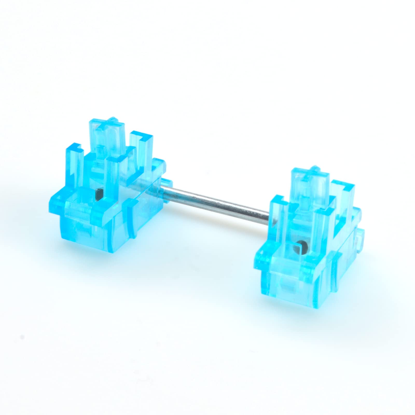 Plate Mount Stabilizers,6.25u 2u Translucent housing,Customized Stabilizers for MX Mechanical Keyboard（Translucent Blue 60/87）