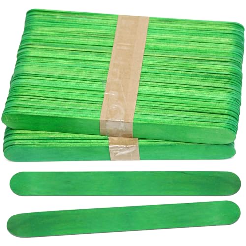 CraftySticks 6 Inch Jumbo Craft Sticks Green 100 Pack