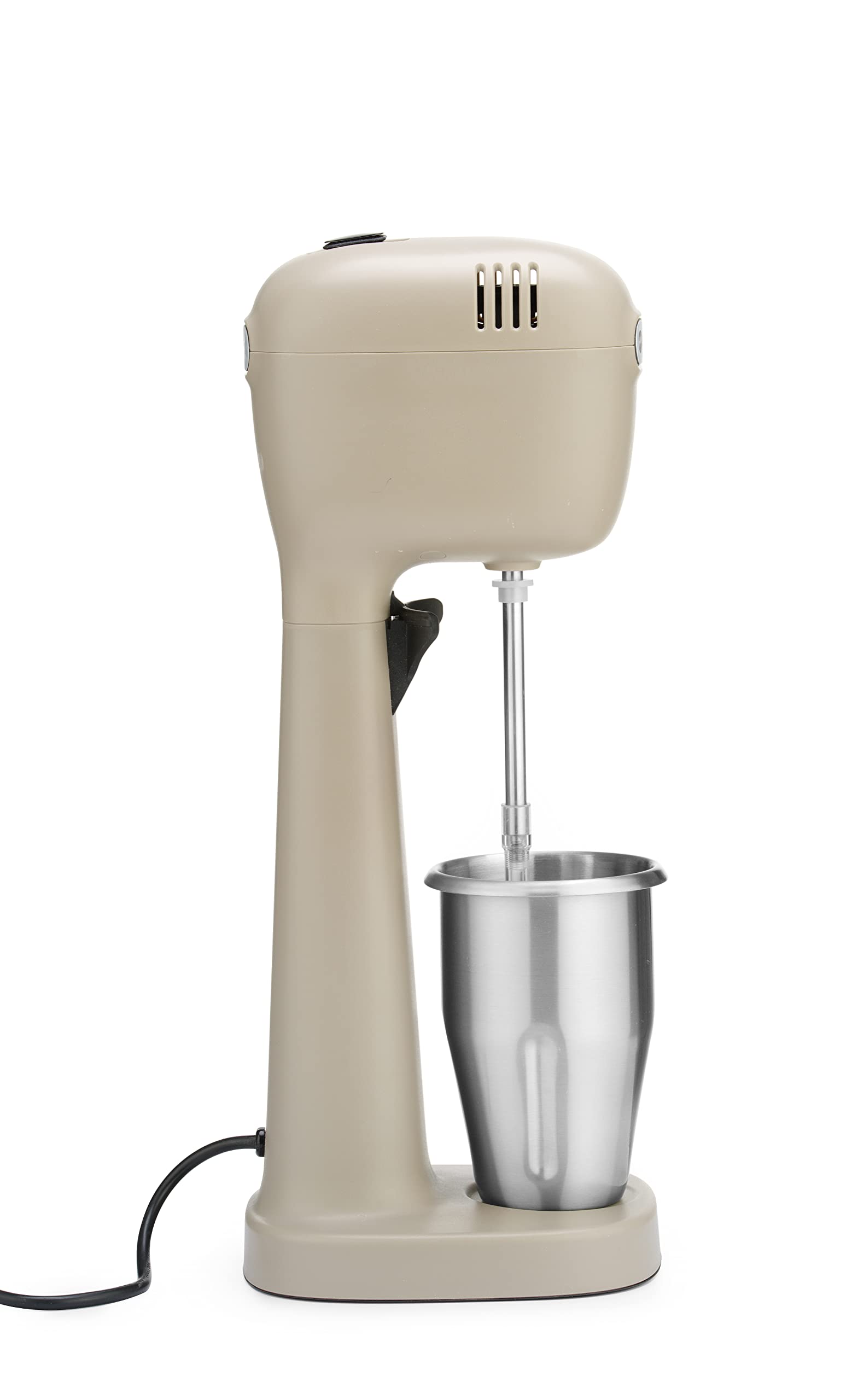 HENDI Mixer Professionale per Bevande, Aeratore di Bevande Leggere, Frappé, Cappuccini Freddi, Include 2 Bicchieri e 4 Agitatori, 230V/400W, 170x196x(H)490mm, Caramello