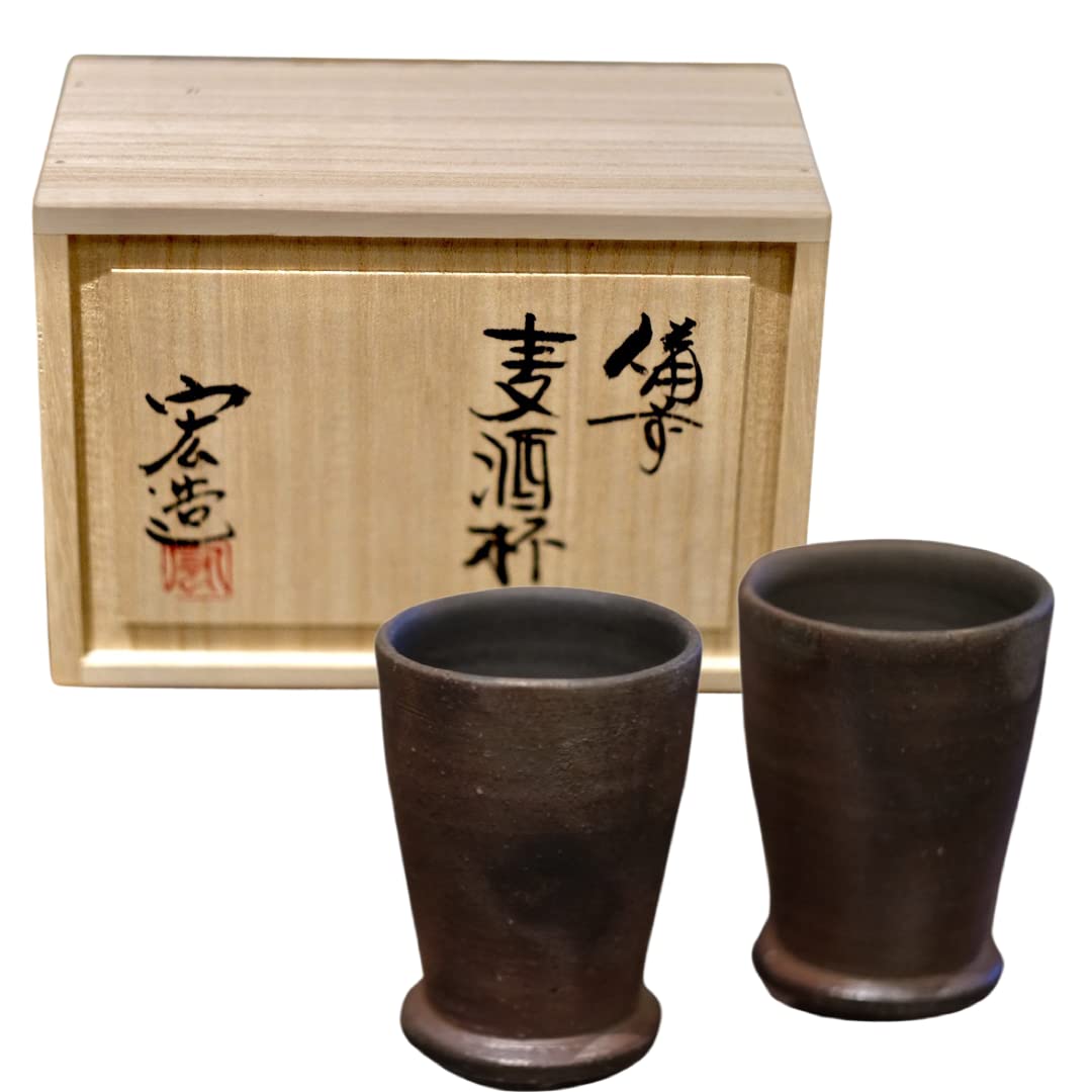 Japanische Keramik Bizen Yaki Stil Vintage Craft Bierkrug (284 ml) / Neuheit Bierkrug / Handarbeit
