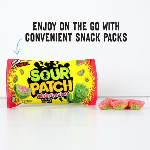 SOUR PATCH KIDS Watermelon Soft & Chewy Gummy Candy, Bulk Candy, 24 Bags - image 7