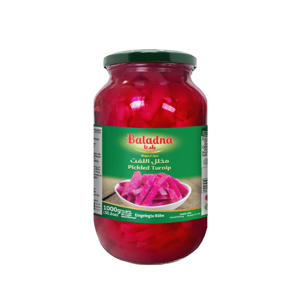 Baladna Eingelegte Rübe 1000 g x 3 (Abtropfgewicht 600 g x 3) | Knackige eingelegte Rüben | Perfekt für Mezze, Sandwiches & Beilagen | Orientalische Spezialität | Vegan | Glutenfrei | Halal