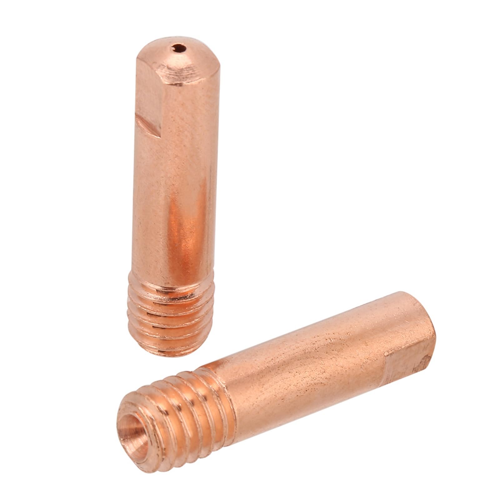Wakects Punta di Contatto in Rame da 20 Pezzi, Punta di Contatto per Saldatura in Rame Rosso per Binzel 15AK MIG, Dimensioni 0,8 Mm, Materiali di Consumo Durevoli e Resistenti Alle Alte Temperature
