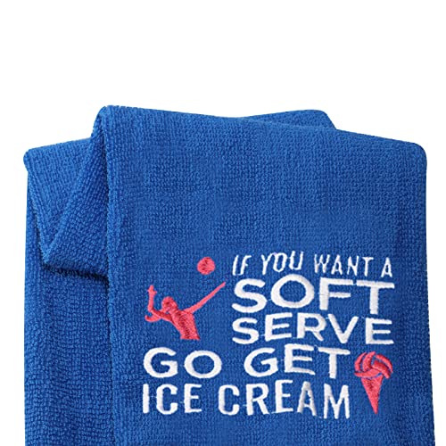LEVLO Toallas bordadas de voleibol si querías un servicio suave que deberías haber ido para toallas de helado, voleibol, deportes amantes de los regalos (si querías un servicio suave) Cover