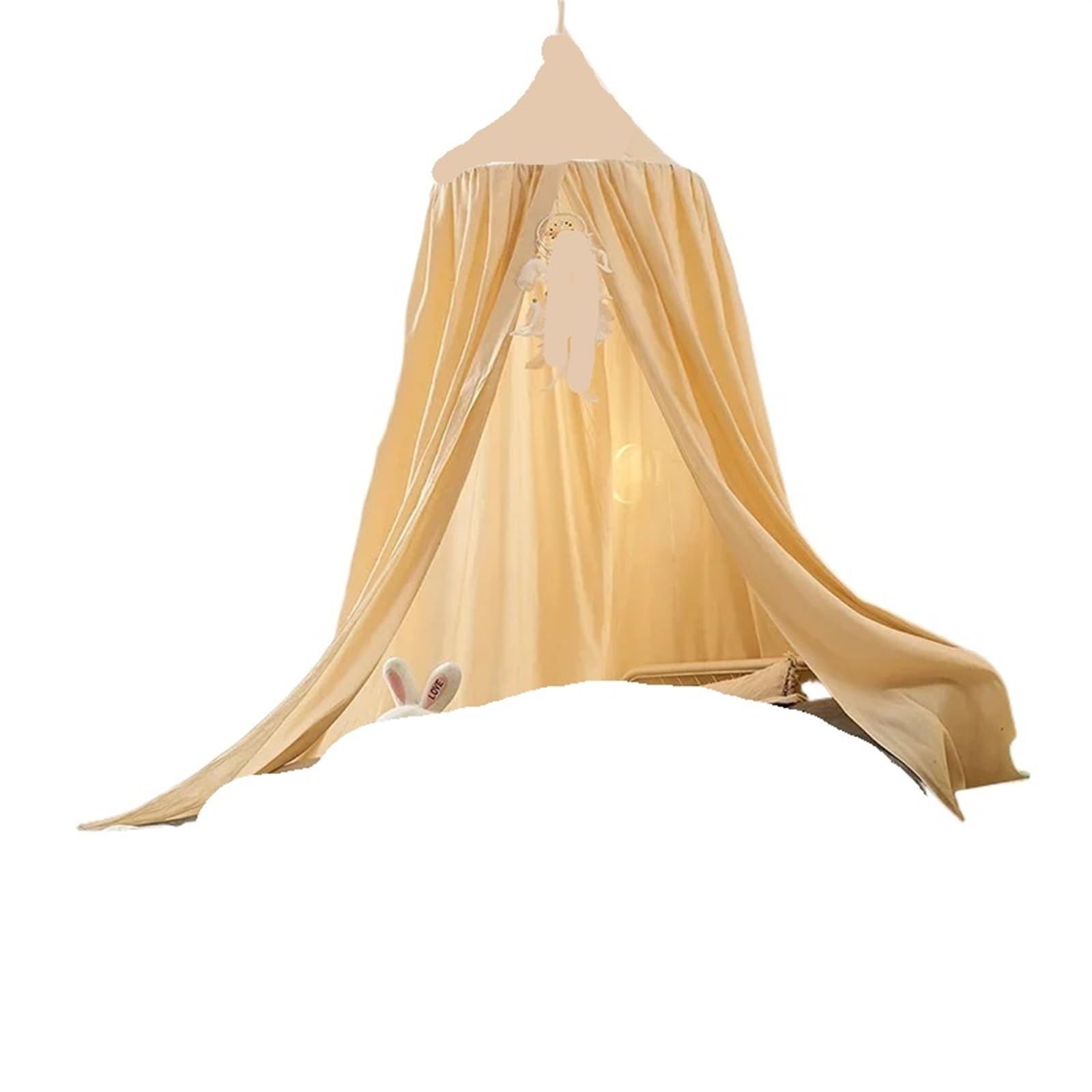 LSNNMU Kids Mosquito Net Curtain Hanging Tent Bed Decor Girl Princess Canopy Living Corner Play Reading For Bed(Khaki9)