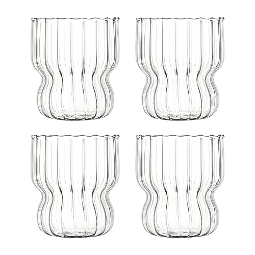 4 Tazas De Café 300ml,Tazas Cafe Espresso,Taza De Cristal Para Cafe,Tazas De Leche,Tazas De Cafe...