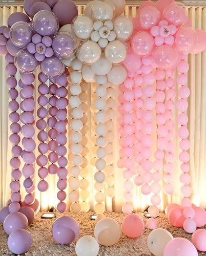 Image of Pink Link Balloons,60Pcs 6Inch Baby Pink Latex Linking Balloons for Birthday Valentine's Day Baby Shower Wedding Anniversary Party Decorations