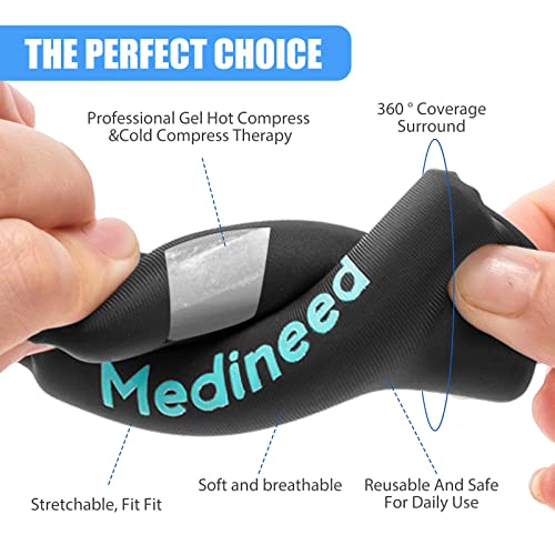 Image of 2PCS Finger Sleeves Gel Ice Pack, Lasting Cold Compress Freeze Sleeve, Reusable Finger Brace Ice Packs for Injuries, Arthritis, Tendonitis, Gout, Sprains, Middle Protectors (Black)