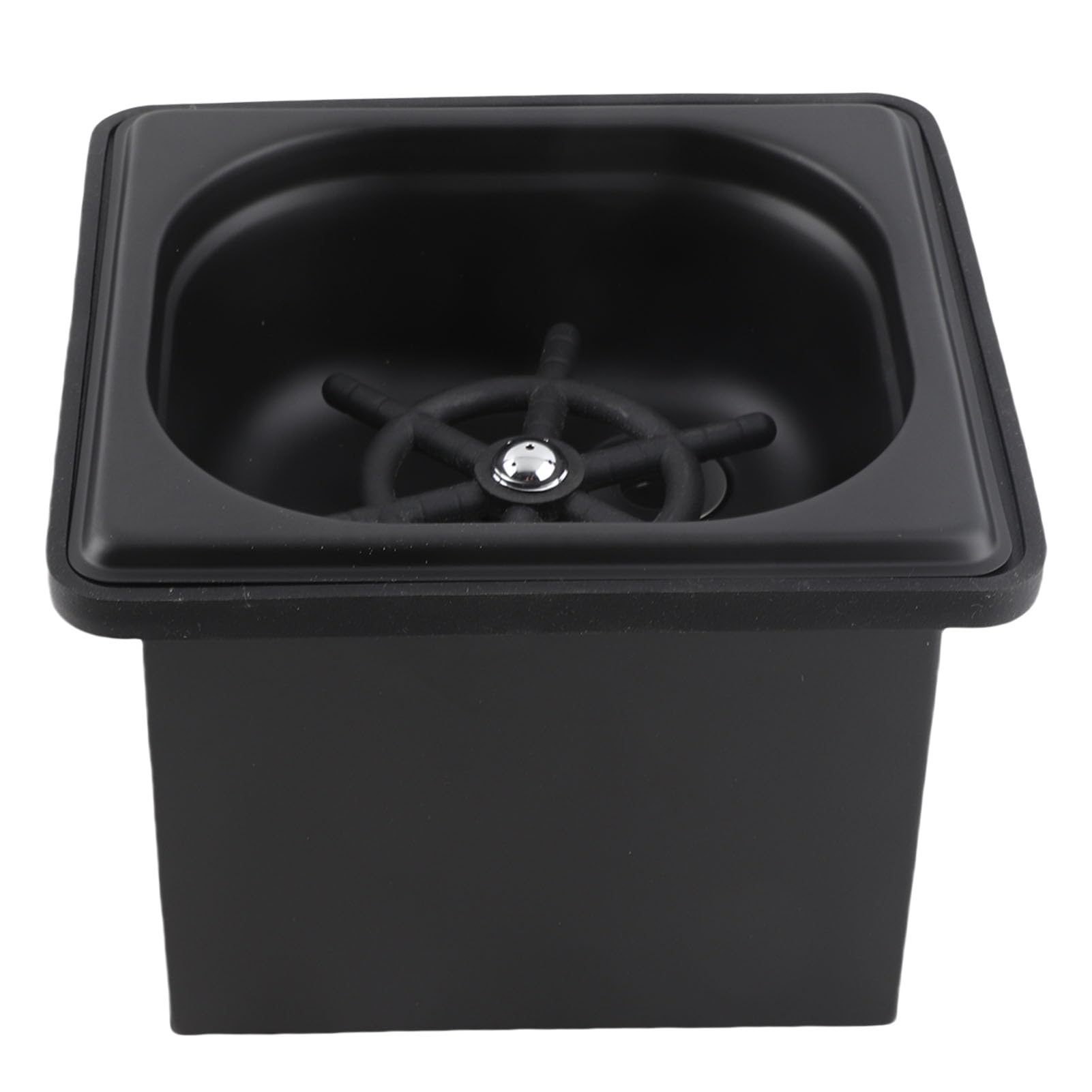 Generic Edelstahl-Krugspüler, Effizienter Tassenspüler für Bar, Café, Küchenspüle, Schwarz, Wasserreinigungskopf mit Mehreren Winkeln, Perfekt für den Heimgebrauch (Klein)