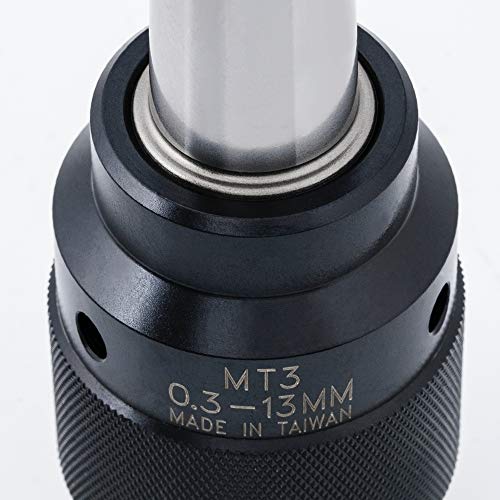 Chum Power 1/64"-1/2" Special Heavy Duty Keyless Drill Chuck With Integrated Shank, Mt3 Shank, Titanium Jaws #TOP3