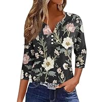 Camisetas Tallas Grandes Mujer Elegante Fiesta 2025 Tunica Talla Grande Elegantes Algodon Playa Verano Basicas Moda Chollos Ultima Hora Ofertas Flash, Manga 3/4 Blusas Mujer Verano Tallas Grandes M