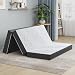 Twirest Colchón plegable, 135 x 190 x 10 pulgadas, colchón doble plegable de espuma viscoelástica con almohada portátil, funda lavable, fácil almacenamiento para camping, caravanas, invitados