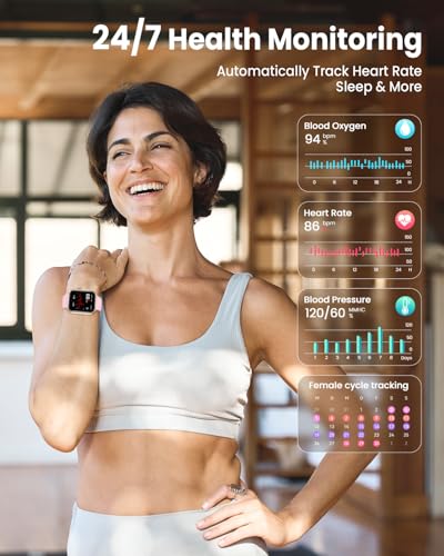 Image of Smart Watches for Women Reloj Inteligente: 1.85 inchSmart Watch for Answer /Make Calls, 30 Day Battery Life, 24 /7 SpO2 Sleep Heart Rate Monitor 120 Sports Mode IP68 Fitness tracker for iPhone Android 2Band