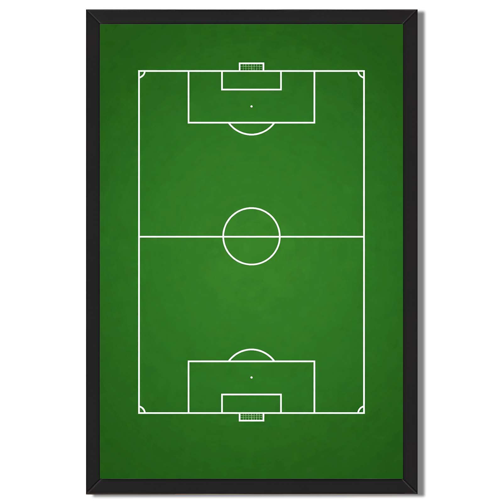 Kwqdozf As Pic Soccer Field Tin Sign, Modern Aesthetic Wall Art With Black Frame For Livin