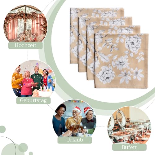 Maison d'Hermine Stoffservietten 100% Baumwolle (45 cm x 45cm, 4er-Set) – Ansicht 5