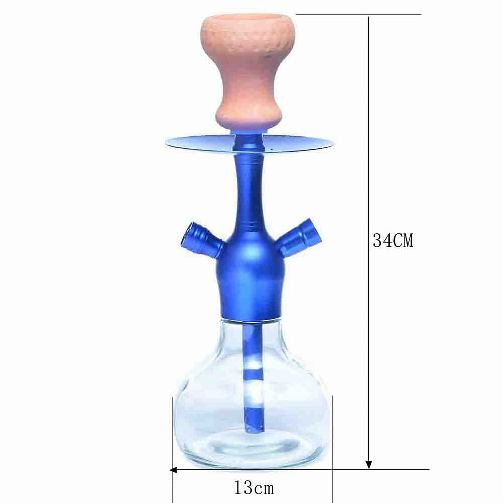 Juego De Cachimba, Cachimba Portátil De Un Solo Tubo, Vidrio Hisha De 34 Cm, Con Todos Los Accesorios Para Cachimba Fáciles De Desmontar Y Limpiar D