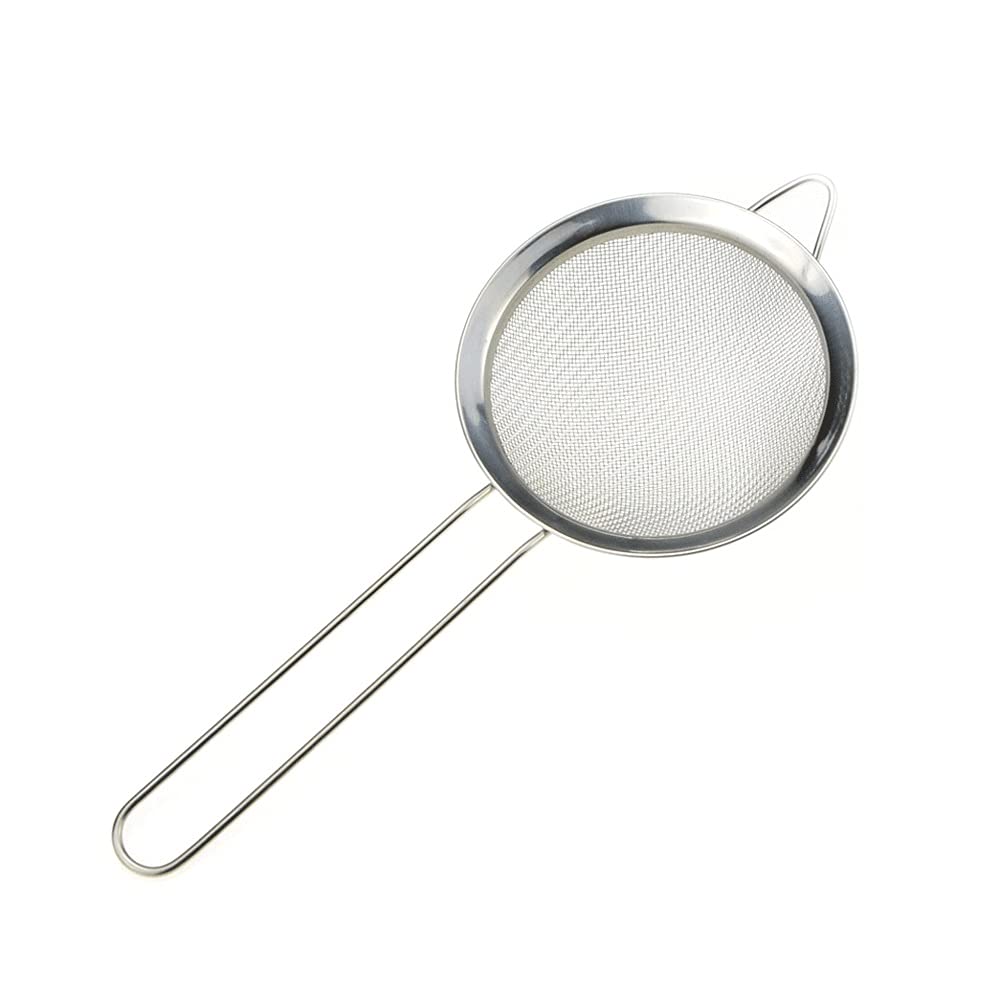 Öl-Spill-Löffelfilter aus superfeinem Edelstahl, Küchensieb – kleines Sieb zum Filtern von Öl, Abschöpfen und Abseihen (7 cm)