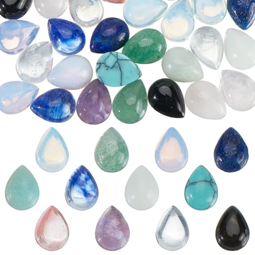 Cabochons en pierre de haute qualité taillés en goutte 8x6mm pour bijoux d'exception