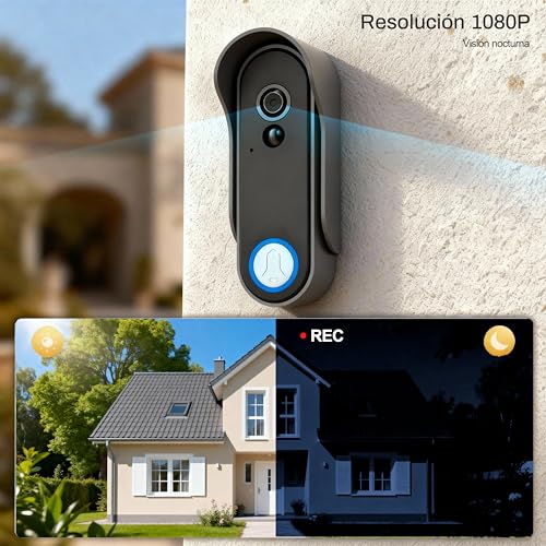 SIMBAILAI WiFi Pantalla táctil de 8 Pulgadas HD 1080p Ultrafino Inalámbrico Videoportero Timbre Video Interfono,Detección de Movimiento, Compatible con la App Tuya, Almacenamiento de Vídeo Gratuito - imagen 5