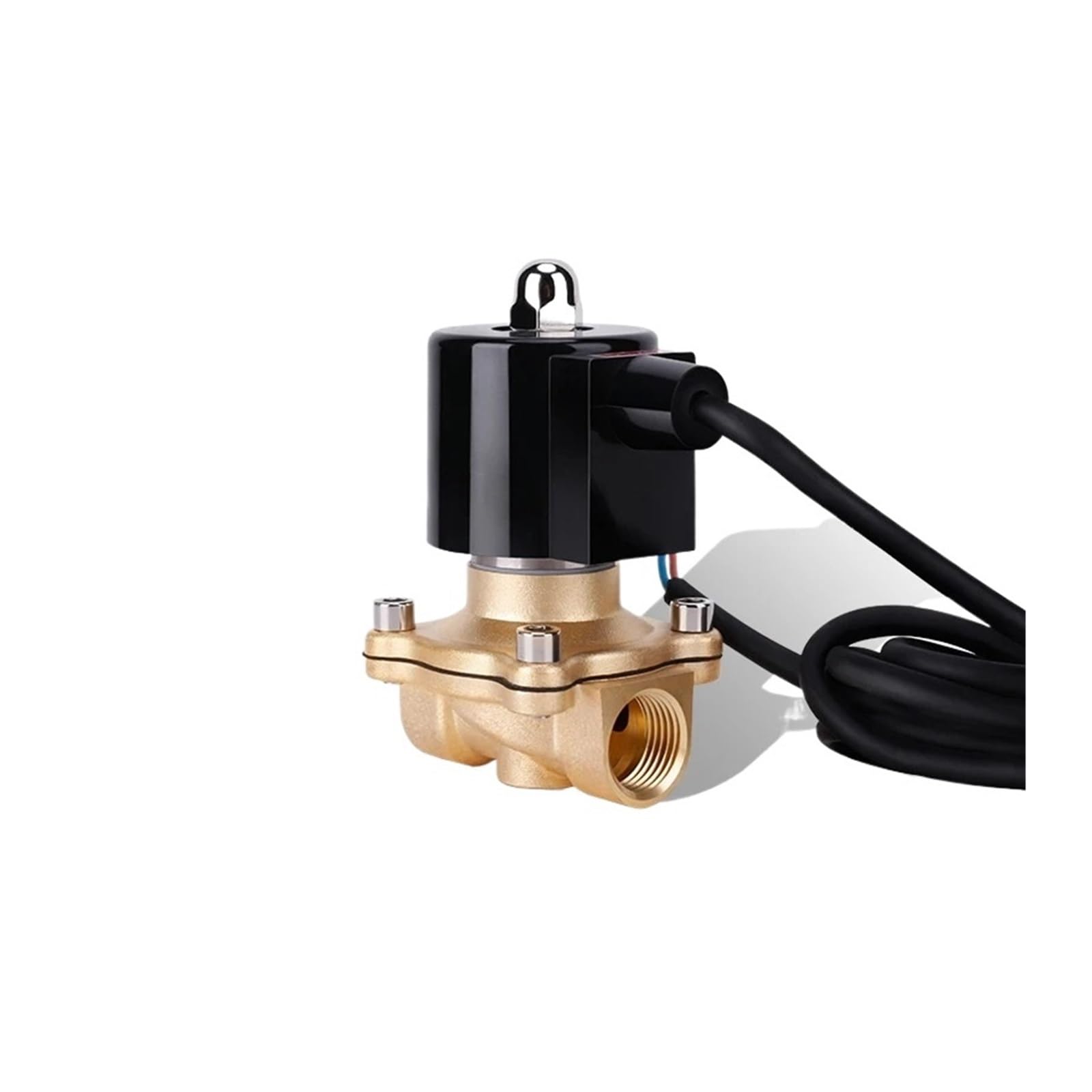 Válvula solenoide 1/2" IP68 Fuente de latón Normalmente Cerrada/Abierta Válvula solenoide DN15 Válvula solenoide 110V 24V 12V 24v(NBR-Seal,24VAC Normally Closed)