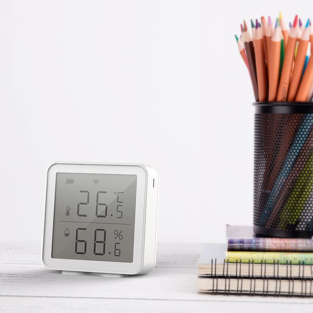 Kavolet WiFi sensore di temperatura wireless, termometro igrometro interno, compatibile con l'app Tuya e con archiviazione dati e funzioni di allarme