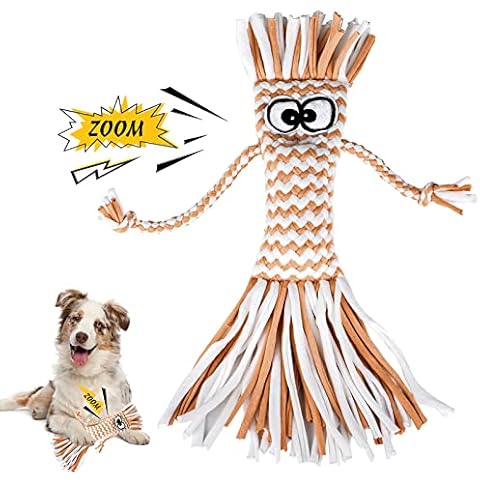 VIEWLON Squeaky Dog Puppy Toys - Interactive Soft Dog Toys for Boredom, Small Dog Chew Toys for Teething Cleaning, Training Toys for Small Medium Dogs, Pet Birthday Best Present(Brown) Cover