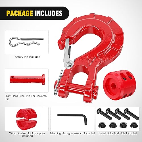 image for Nilight Forged Steel Winch Hook 3/8