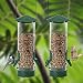 Twinkle Star Classic Tube Bird Feeder, Outdoor Hanging Bird Feeder with Metal Handle for Garden Yard Tree, Combinable & Extensible (17.5 oz / 2 Pack)