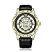 Produktbild SEWOR Herren Armbanduhr Gold Skelett Transparent Vintage Stil Mechanisch (Automatik) Armbanduhr