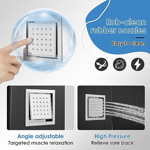 Image of ROVOGO Shower Panel Tower System with Led Lights - Battery Powered, 46.5 inch