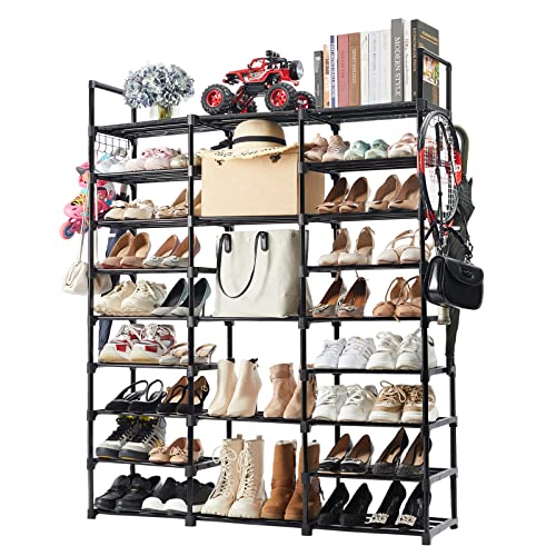 Mavivegue 9 Tiers Shoe Rack Tall Shoe Organizer Shoe Storage 50 Pairs Vertical Shoe Shelf Large Shoe Rack Organizer Stackable Shoe Racks For Entryway, Closet, Garage, Bedroom,Cloakroom #TOP14