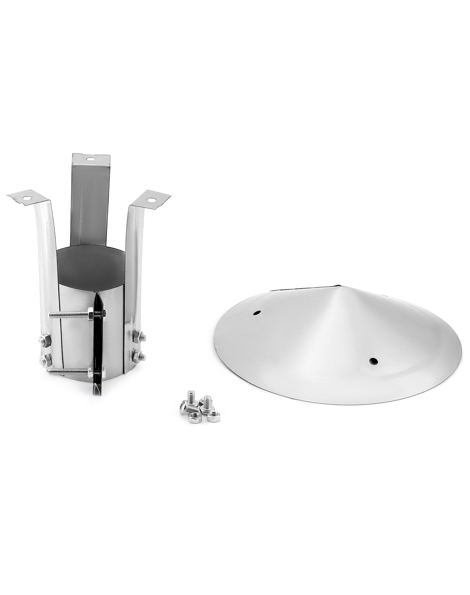 QWORK® sombrero chimenea de acero inoxidable 304, 80 mm, cubierta de lluvia para la chimenea