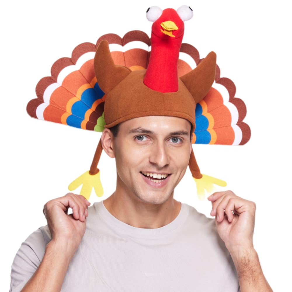 EraSpooky Adult Turkey Hats Thanksgiving Party Costume Accessories