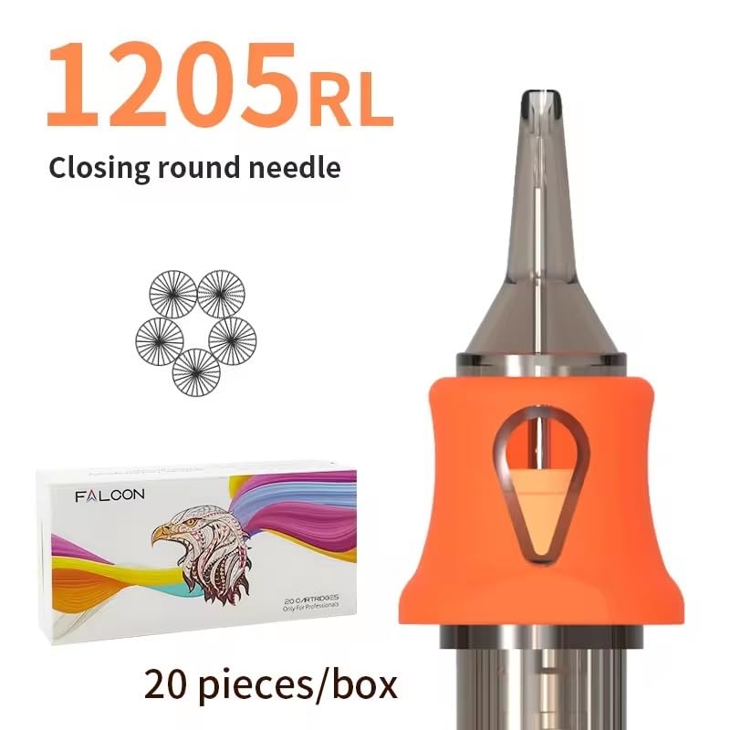 FALCON PROFESSIONAL TATTOO CARTRIDGE NEEDLES PACK OF 20 (1205RL) 1