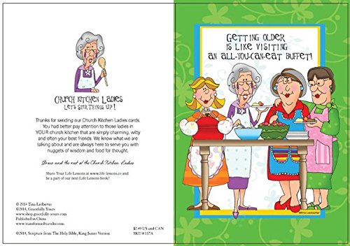 Gracefully Yours Church Kitchen Ladies Cookin' It Up Birthday Greeting Cards Illustrated By Tina Ledbetter, 12, 4 Designs/3 Each With Scripture Message #TOP1