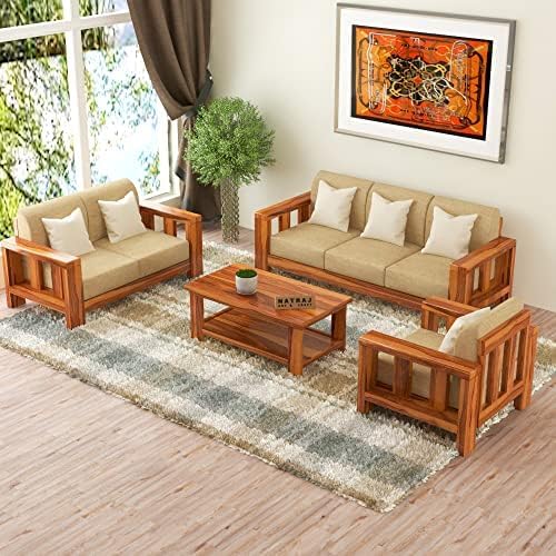 Mahimart And Handicrafts Sheesham Wood 6 Seater Sofa Set for Living
