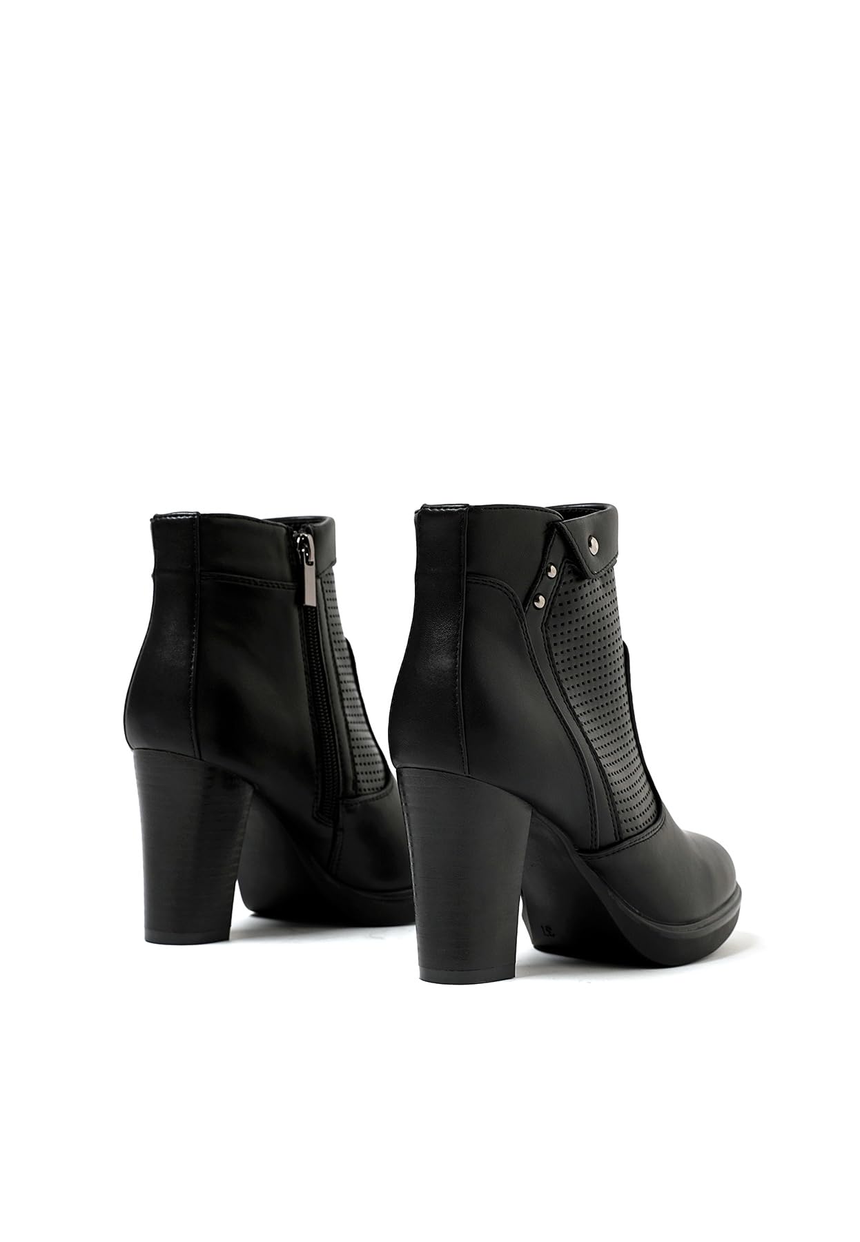 QUEEN HELENA Tronchetti Traforati Stivaletti a Punta con Tacco Casual Donna X30-114